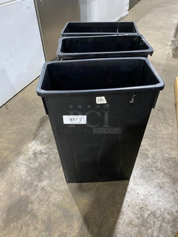 Black Poly Trash Can! 3x Your Bid!