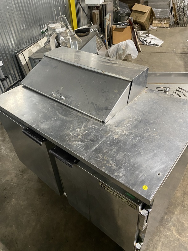Beverage Air SP48-08 Stainless Steel Commercial Sandwich Salad Bain Marie Prep Table! On Commercial Casters!  115 Volts, 1 Phase.  - Image 11 of 11