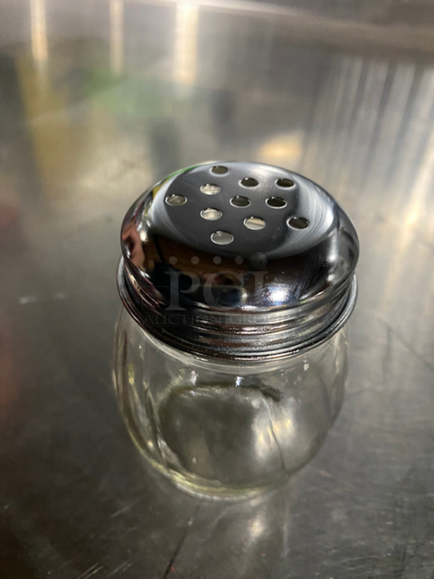 NEW! IN THE BOX! Table Craft 6 OZ Seasoning/ Cheese Shakers! Glass Swirl With Chrome Tops! 3x Your Bid! - Image 4 of 7