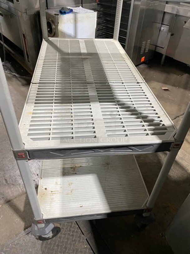 Metro Max White Poly Coated 4 Tier Shelf! On Casters! BUYER MUST DISMANTLE! PCI CANNOT DISMANTLE FOR SHIPPING! PLEASE CONSIDER FREIGHT CHARGES! - Image 3 of 5