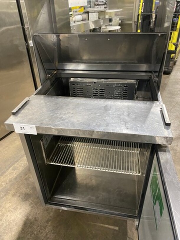 Turbo Air Refrigerated Salad Bar Island! With Double Over Head Shelf Storage! Single Door Storage Space Underneath! All Stainless Steel! On Casters! Model: MST28 115V - Image 5 of 10