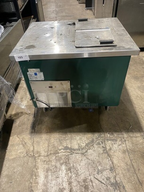 Delfield Commercial Worktop/ Ice Cream Counter! On Casters! Model: KCF36 SN: 84784908M 115V 60HZ 1 Phase