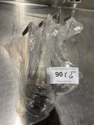 NEW! Allied Buying 6 OZ Ladles! With Hook! Stainless Steel! 6x Your Bid!