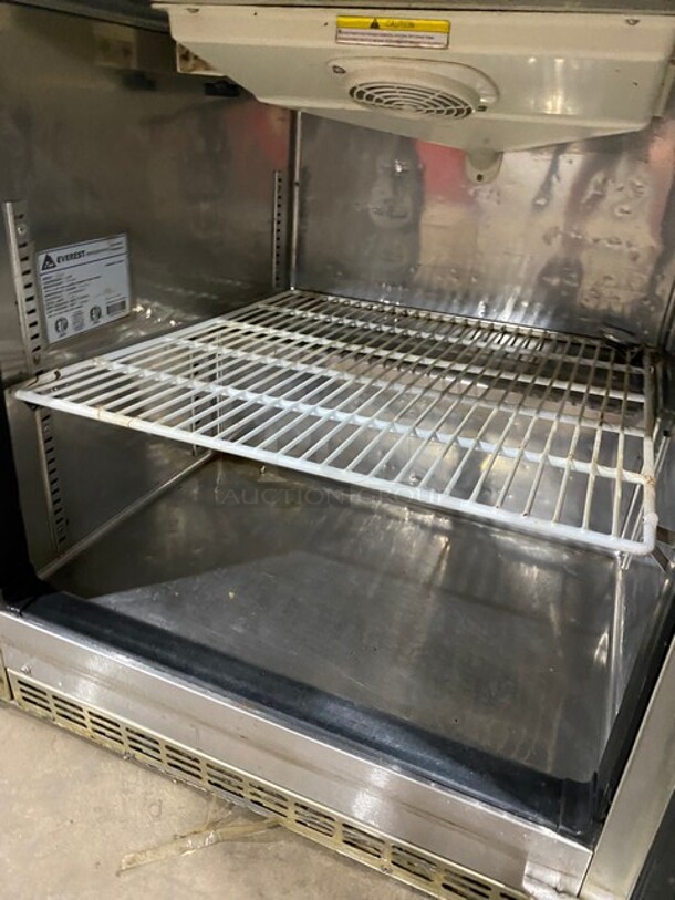 Everest Commercial Single Door Lowboy/ Worktop Cooler! All Stainless Steel! Model: ETBR1 SN: BTBR112100008 115V 60HZ 1 Phase - Image 5 of 7