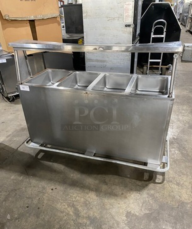 Seco Commercial Electric Powered 4 Well Steam Table! With Storage Space Underneath! All Stainless Steel! On Casters! Model: DME4 SN: 299 208V - Image 1 of 11