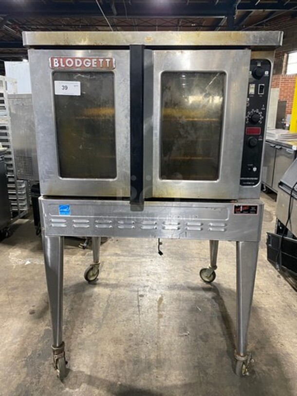 Blodgett Commercial Natural Gas Powered Convection Oven! With View Through Doors! Metal Oven Racks! All Stainless Steel! On Casters!