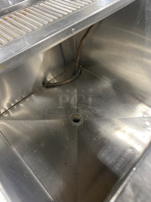 All Stainless Steel Custom Made Beverage Station With Ice Bin! - Image 6 of 8