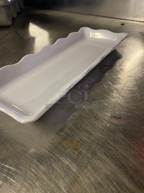 ALL ONE MONEY! G.E.T Melamine White Decorative Platter/Serving Trays! 5x13! - Image 3 of 5