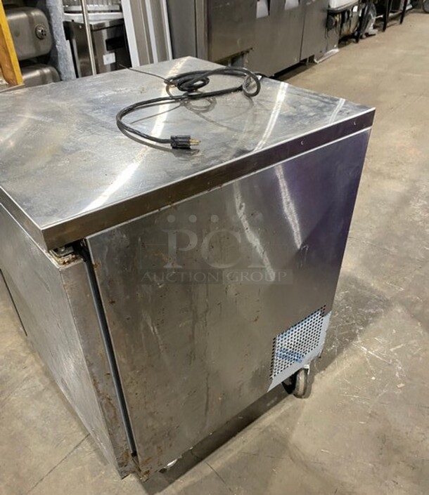 Fagor Commercial Single Door Lowboy/ Worktop Freezer! All Stainless Steel! On Casters! MODEL FUF27 SN:17110683M 115V  - Image 2 of 7