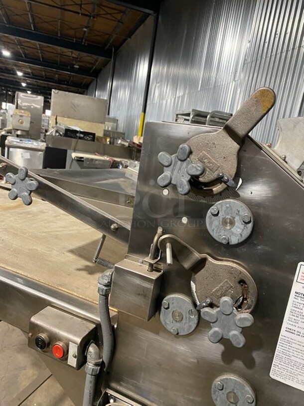 Acme Commercial Floor Style Heavy Duty Dough Sheeter! All Stainless Steel! On Casters! Working When Removed! Model 88 Serial 15139! 115V 1Phase!  - Image 5 of 10