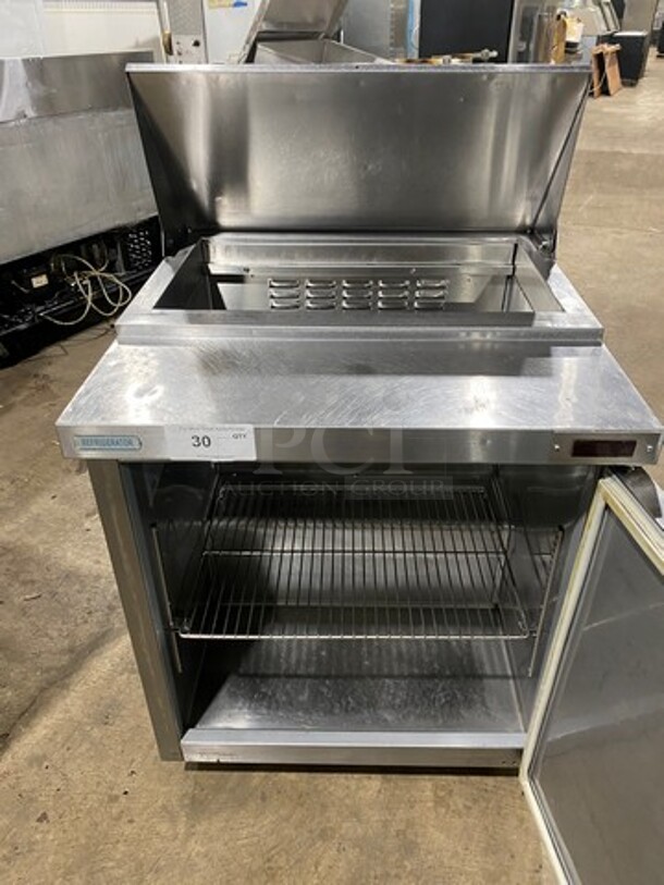 Avantco Commercial Refrigerated Sandwich Prep Table! Single Door Storage Space Underneath! All Stainless Steel! On Casters! Model: 178SCL1 115V - Image 5 of 9