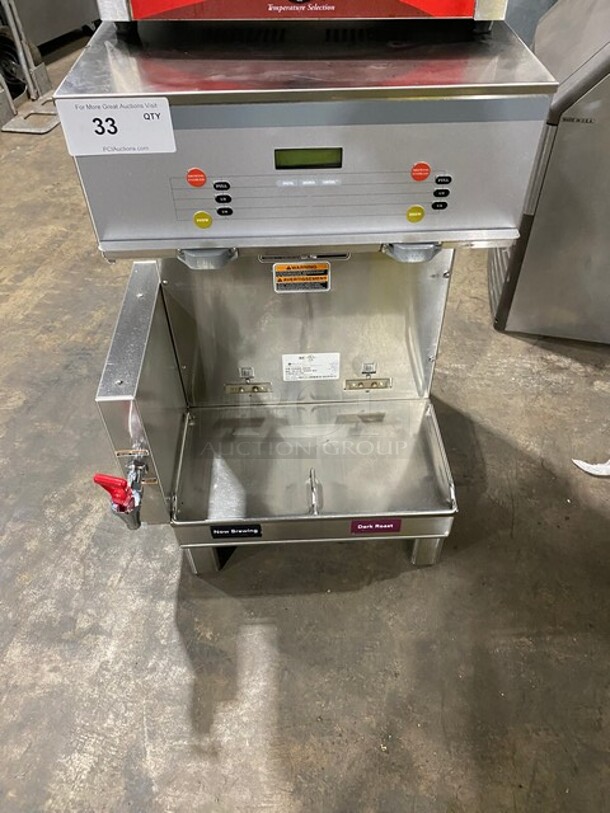 Bunn Commercial Countertop Dual Coffee Brewing Machine! All Stainless Steel! On Small Legs! Model: DUALSHDBC SN: DUAL191843 120/208V 60HZ 1 Phase