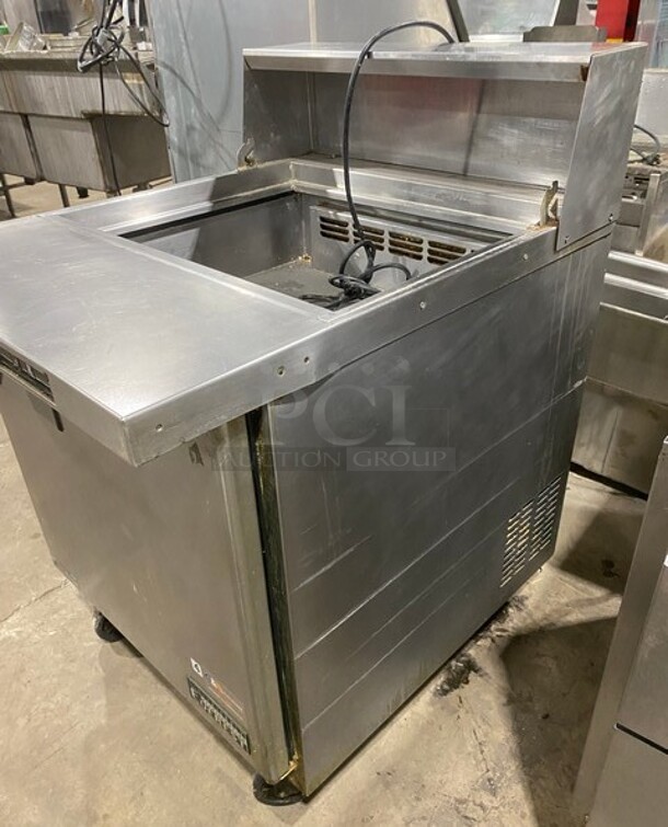 Everest Stainless Steel 1 Door Refrigerated Sandwich Prep Table On Casters! MODEL EPBR1 115V 1PH - Image 2 of 8