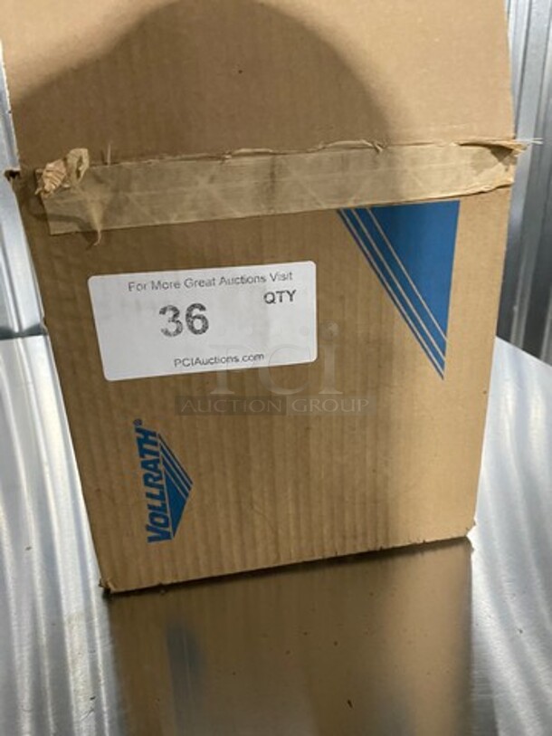 NEW! IN THE BOX! Vollrath Stainless Steel Slotted Soup Pan Lids! - Image 1 of 4
