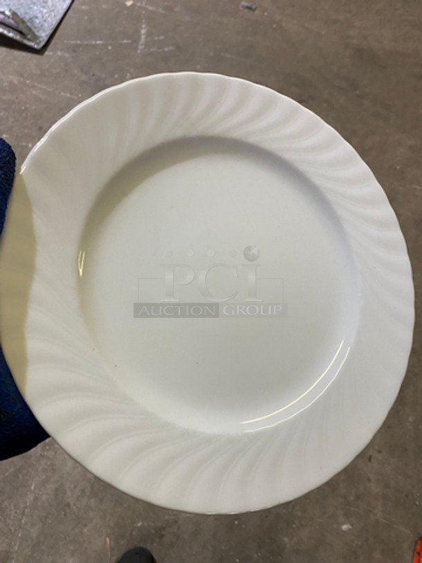 10" White Ceramic Plates! Includes Poly Crates! 3x Your Bid! - Image 2 of 5