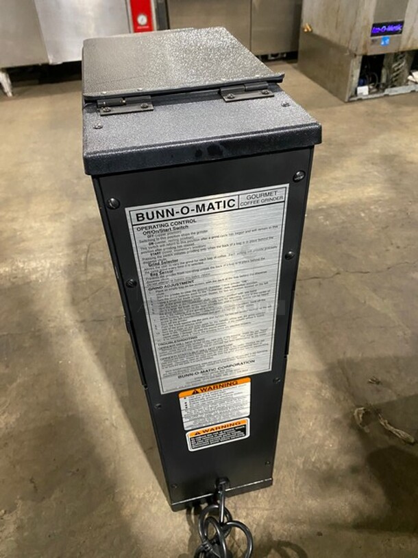 Bunn Commercial Countertop Coffee Bean Grinder! Model: G2HD SN: G300070222! 120V 60HZ 1 Phase! - Image 4 of 9