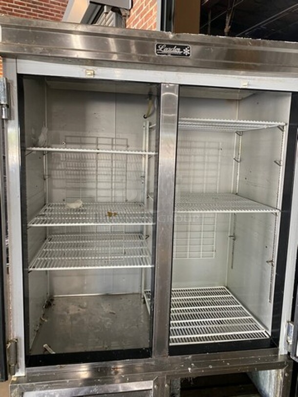 Leader Commercial 2 Door Reach In Cooler! With Poly Coated Racks! All Stainless Steel! Model: ESLR54 SN: NA10M1713 115V 60HZ 1 Phase - Image 4 of 7