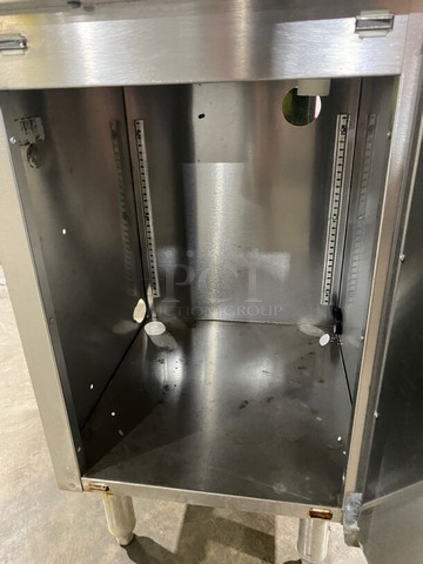 Perlick Under The Counter Drainboard! With Back Splash! With Storage Space Underneath! All Stainless Steel! On Legs! - Image 6 of 7