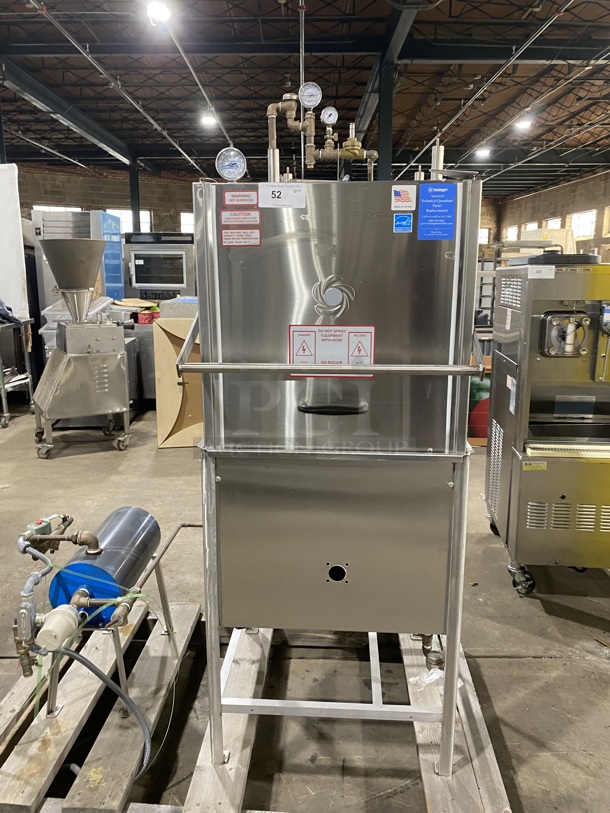 BEAUTIFUL! NEW! 2022 INSINGER Energy star Stainless Steel Commercial Straight Pass-Through Dishwasher W/ Tank!  MODEL 50-20N2-NSU 440V/3Ph  - Image 1 of 10