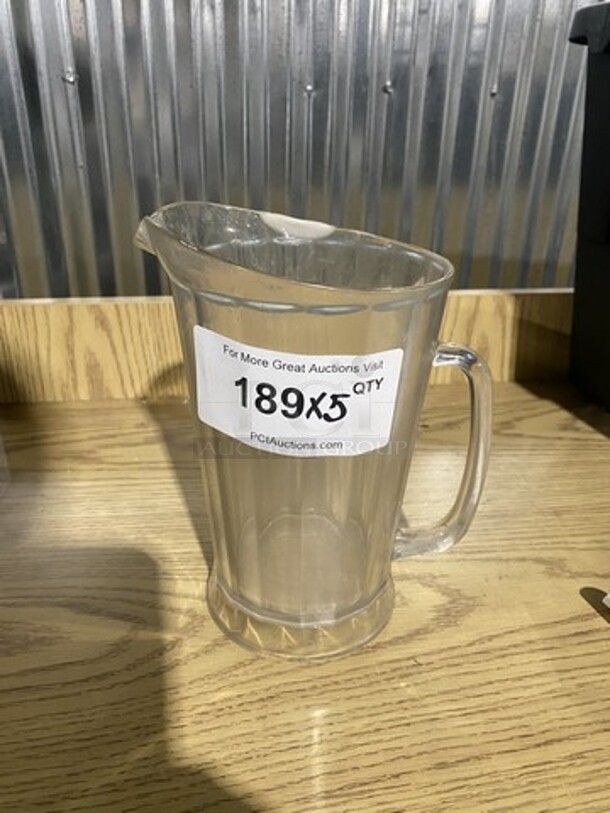 Clear Water Pitcher! 5 X Your Bid! - Image 1 of 6