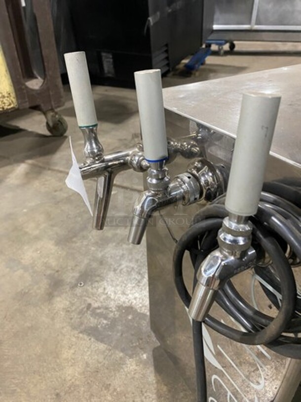 Natura Commercial Countertop 3 Tap Beverage Cooler/ Dispenser! With Drip Tray! All Stainless Steel! Model: NWSB3REF SN: 1433001014 115V - Image 5 of 7