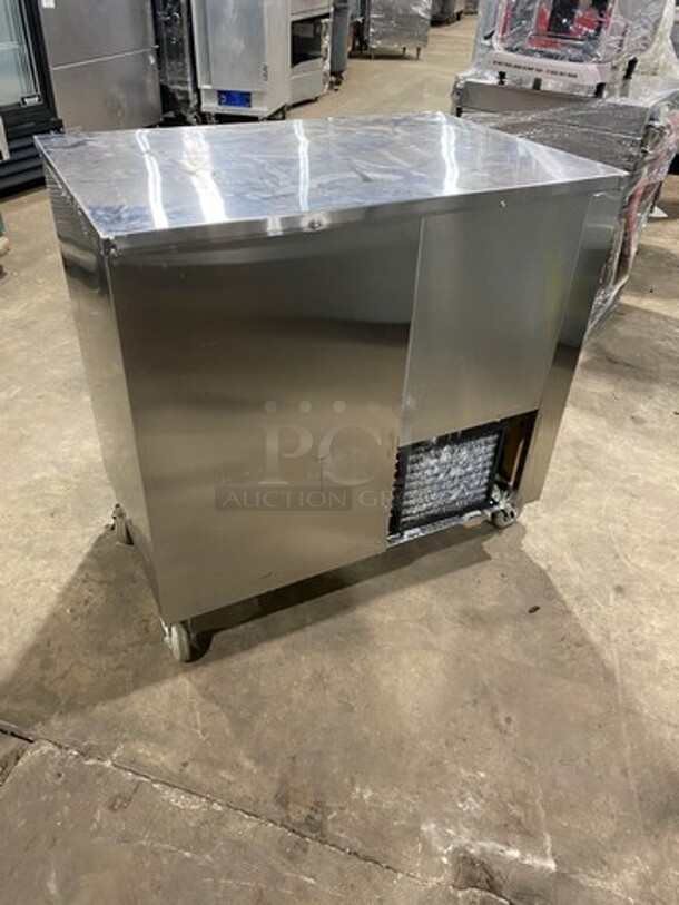 LATE MODEL! 2019 Cool Tech Commercial 2 Door Lowboy/ Worktop Cooler! Stainless Steel! On Casters! Model: CUST36LB SN: 025619 120V 60HZ 1 Phase - Image 4 of 9