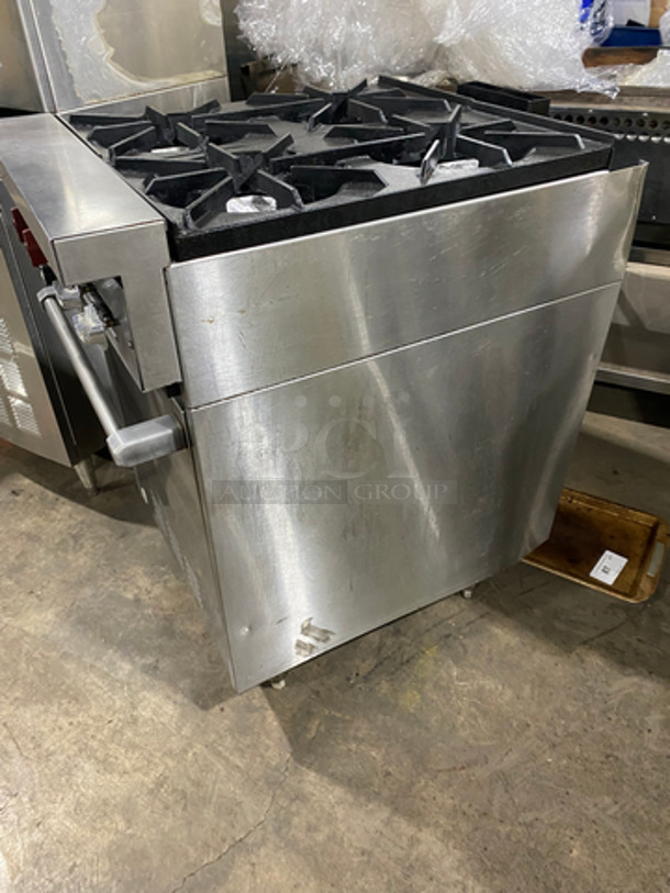 Sunfire Commercial Natural Gas Powered 4 Burner Stove! With Full Size Oven Underneath! Metal Oven Rack! All Stainless Steel! On Legs! - Image 3 of 9