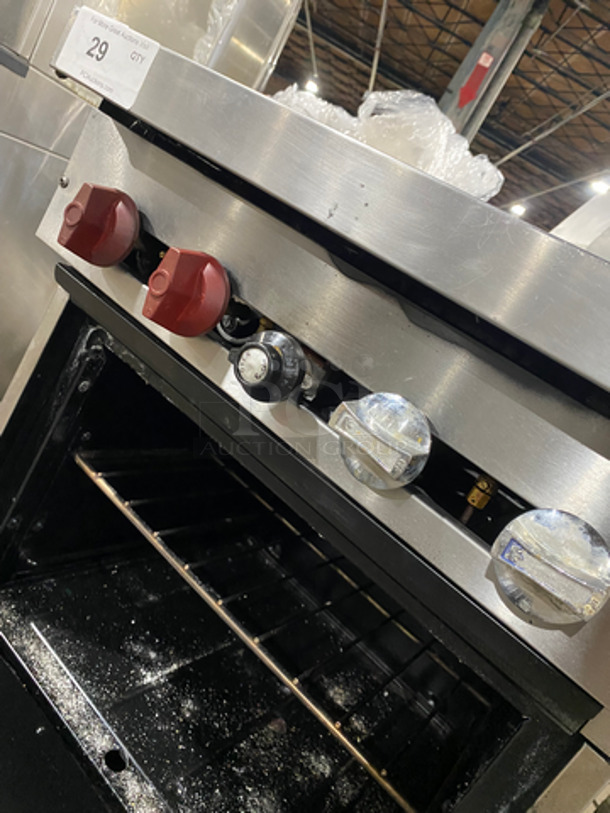Sunfire Commercial Natural Gas Powered 4 Burner Stove! With Full Size Oven Underneath! Metal Oven Rack! All Stainless Steel! On Legs! - Image 8 of 9