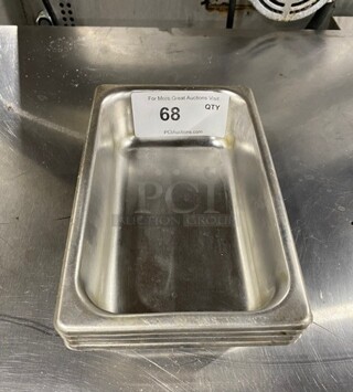 Commercial Steam Table/ Prep Table Food Pans! All Stainless Steel! 4x Your Bid!