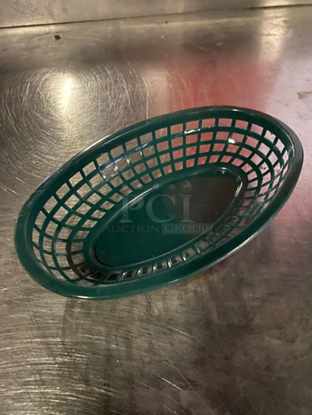 ALL ONE MONEY! Table Craft Green Poly Oval Fast Food Serving Baskets! - Image 2 of 5