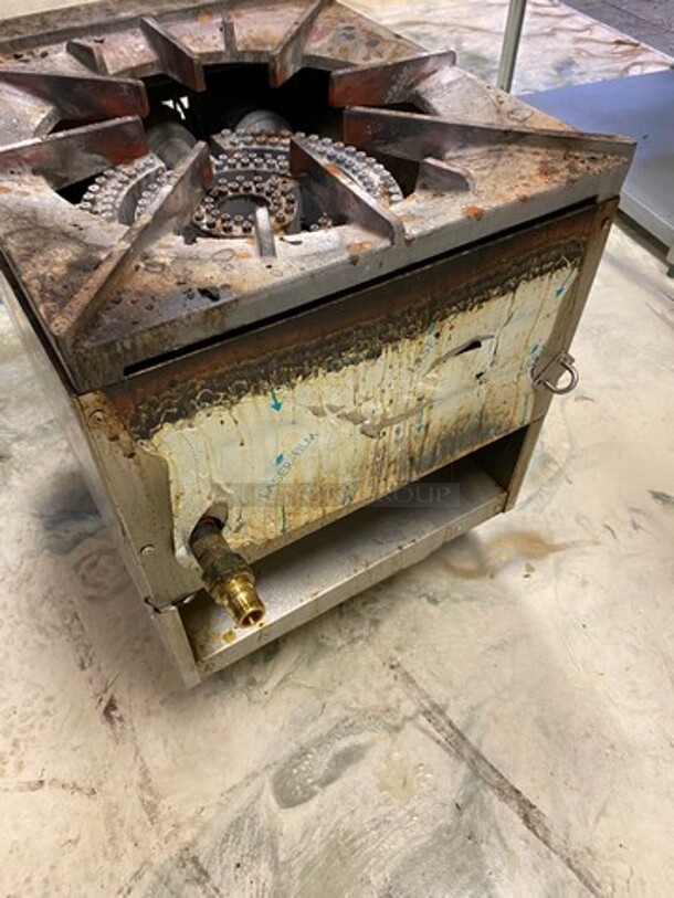 LATE MODEL! 2020 Asber Commercial Gas Powered Single Burner Stock Pot Range! Stainless Steel! On Casters! WORKING WHEN REMOVED! - Image 4 of 10