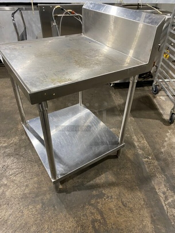 Aero Solid Stainless Steel Work Top/ Prep Table! With Back Splash! With Storage Space Underneath! On Legs! - Image 3 of 7