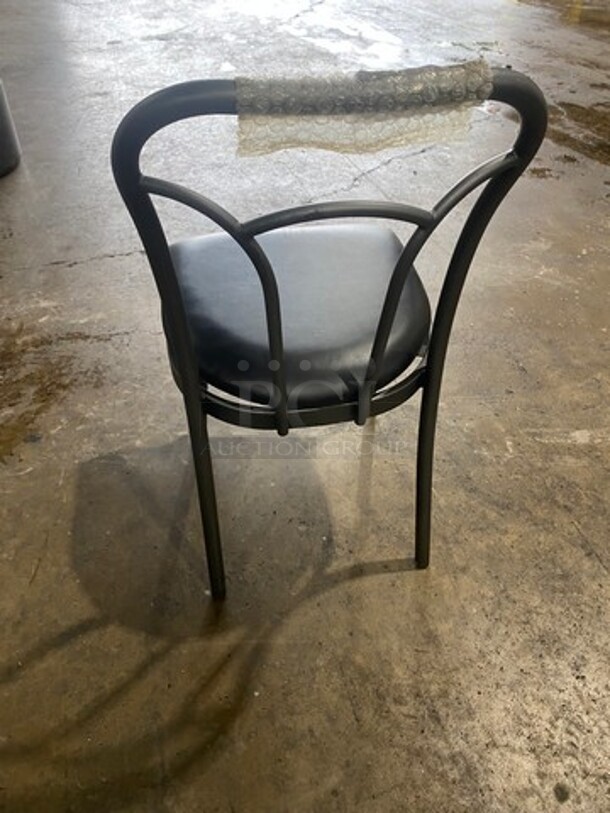 Never Used! Black Cushioned Chair! With Black Metal Body! 8x Your Bid! - Image 3 of 8