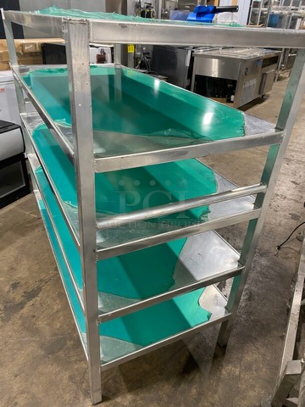 NEW! Solid Stainless Steel 5 Tier Shelf Unit! On Legs! - Image 3 of 7