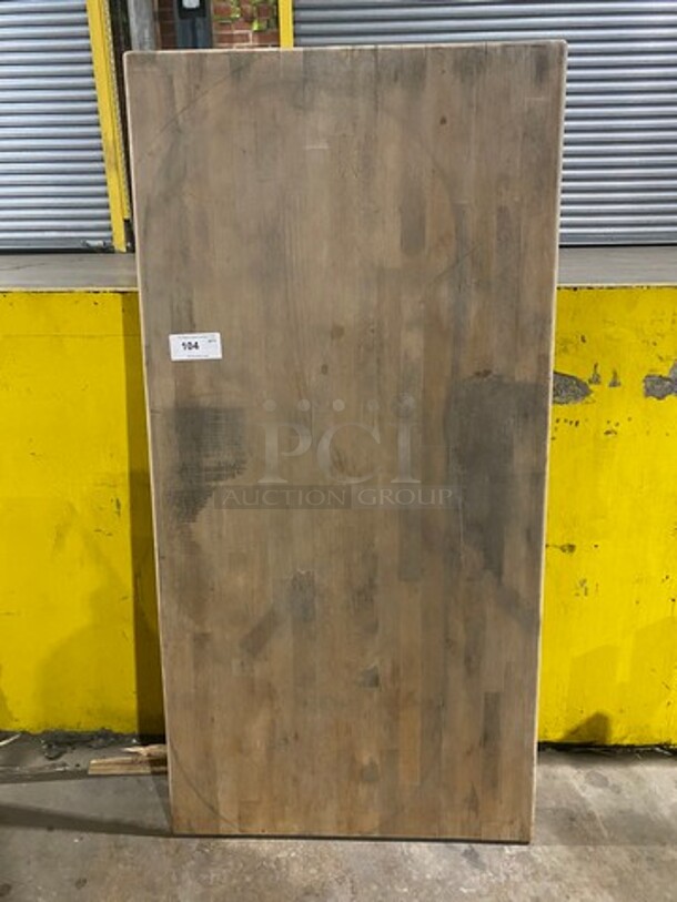 Custom Made Wooden Table! With Wooden Base! - Image 1 of 4