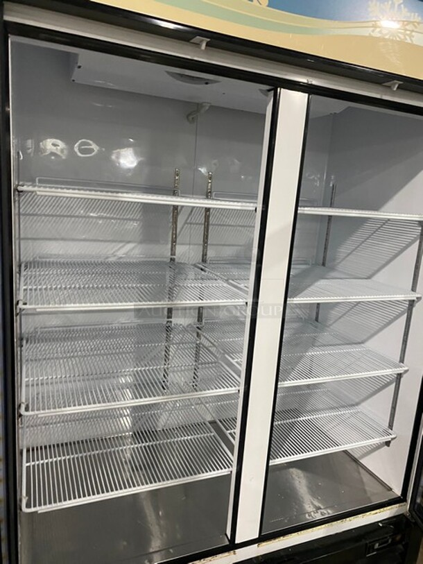 Blue Air Commercial 2 Door Reach In Freezer Merchandiser! With View Through Doors! With Poly Coated Racks! Model BKGF49 Serial KGF49WR060038! 115V 1Phase! - Image 5 of 9