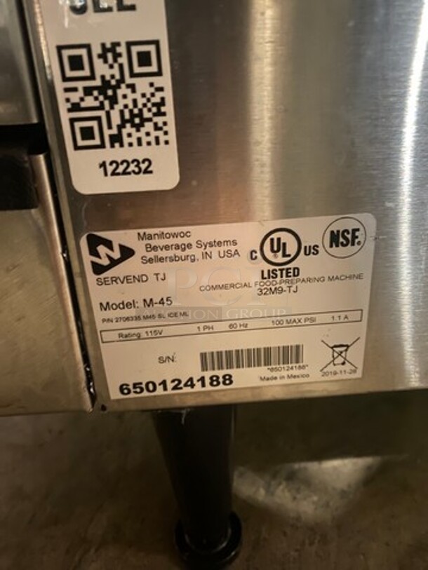 Manitowoc Commercial Countertop Ice Dispenser! Stainless Steel! MODEL M45 SN:650124188  - Image 9 of 10
