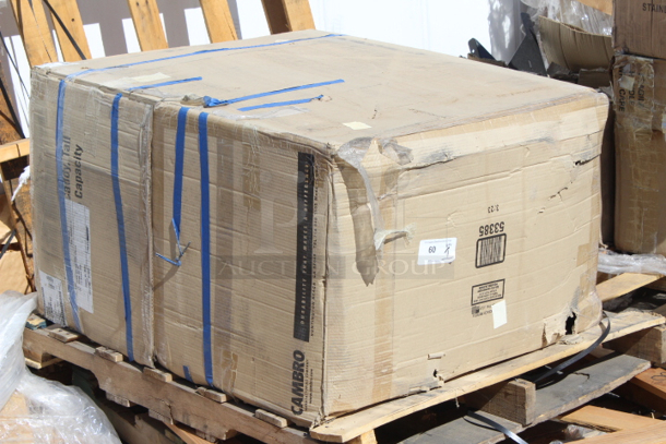 BRAND NEW SCRATCH & DENT! Cambro ICS200TB110 SlidingLid™ Black Mobile Ice Bin - 200 lb. Capacity Tall Model 23x34x39-1/2 - Image 2 of 3