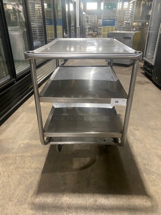 Commercial 3 Tier Utility Cart! Stainless Steel! On Casters!