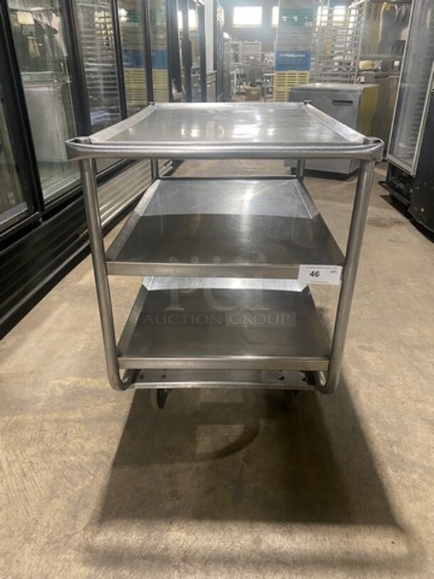 Commercial 3 Tier Utility Cart! Stainless Steel! On Casters! - Image 1 of 8