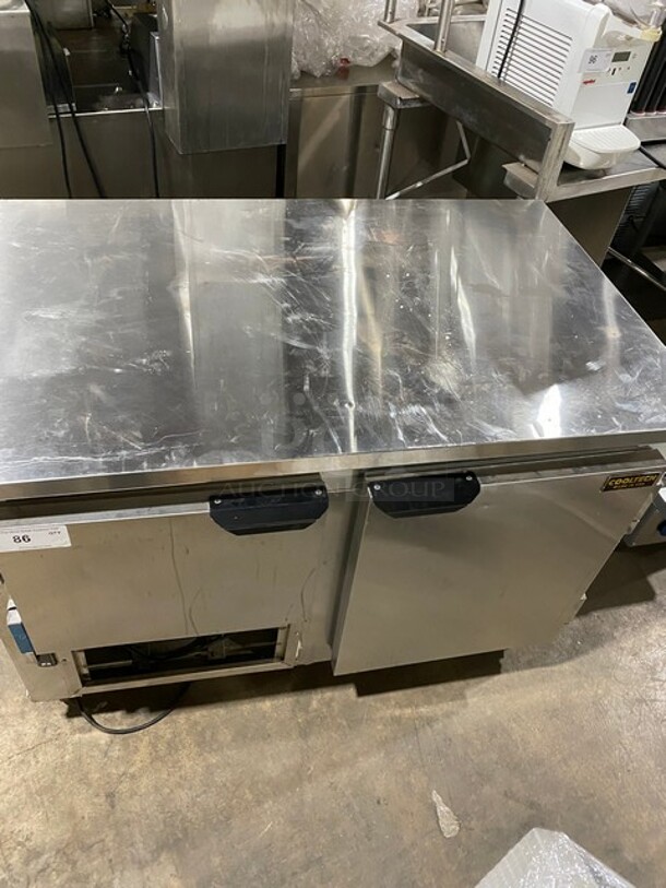 2017 Cool Tech Commercial 2 Door Lowboy/Worktop Freezer! All Stainless Steel! On Casters! MODEL CUST-48LB-F SN: 64417 120V - Image 5 of 11