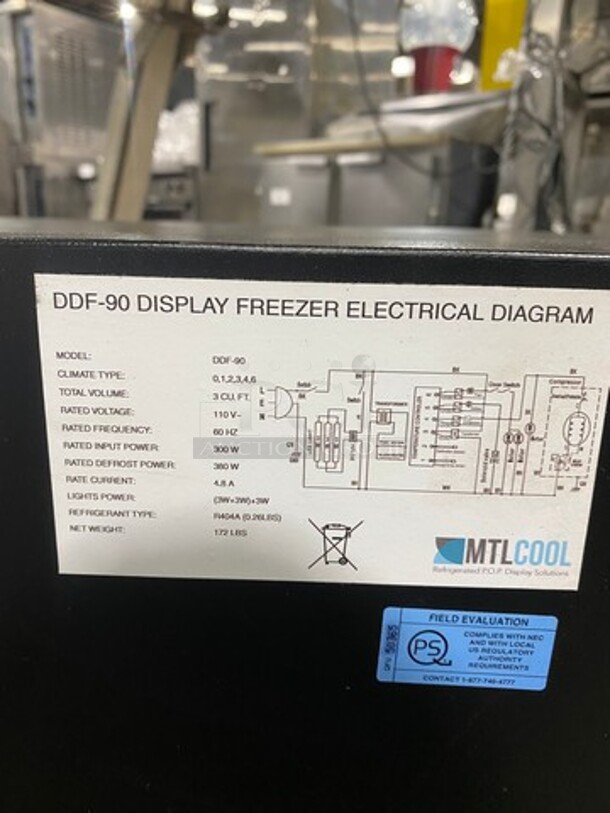 NEW! MTL Cool Commercial Countertop Horizontal 2 Door Freezer Merchandiser! Model: DDF90 SN: 68480712 110V - Image 8 of 11
