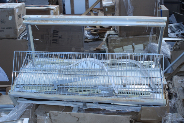 BRAND NEW SCRATCH & DENT! Avantco BCDI-48 48" White Curved Refrigerated Drop-In Countertop Bakery Display Case. Broken Glass & Missing Parts.  - Image 3 of 3