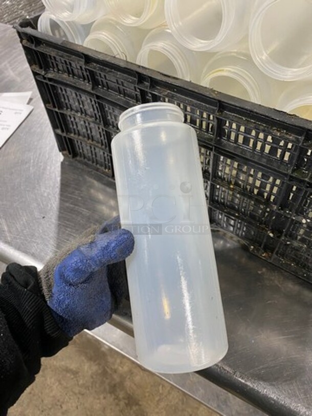 ALL ONE ONEY! Clear White Poly Squeeze Bottles! NO LIDS! - Image 5 of 6