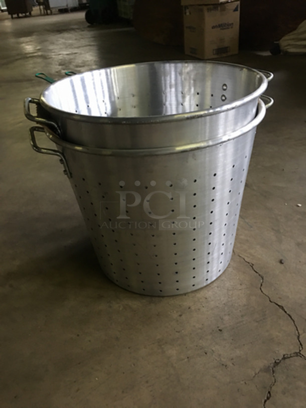 Metal Perforated Pot Inserts! With Handles! 2x Your Bid! - Image 4 of 4