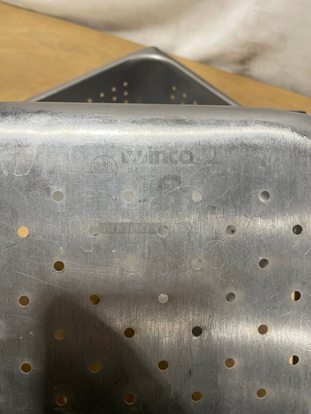 Winco Commercial Perforated Stainless Steel Steam Table Pan! 2X Your Bid!  - Image 7 of 8