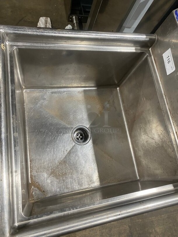 L&J Commercial Single Bay Sink! All Stainless Steel! With Legs! - Image 5 of 7