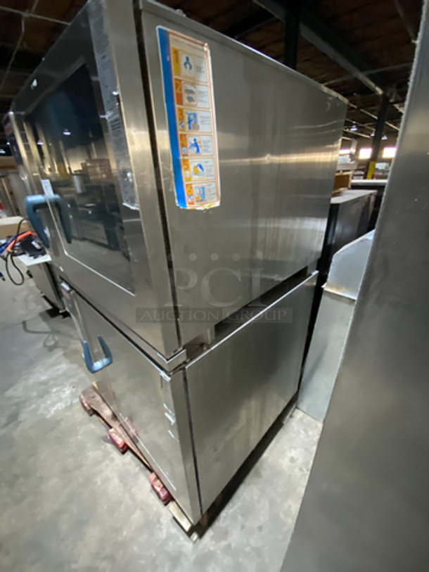 SWEET! Rational Electric Powered White Efficiency Self Cooking Center Double Deck Combi Convection Oven! With View Through Doors! All Stainless Steel! 2x Your Bid Makes One Unit! Model: SCCWE62 SN: E62SH15052460034 - Image 3 of 11