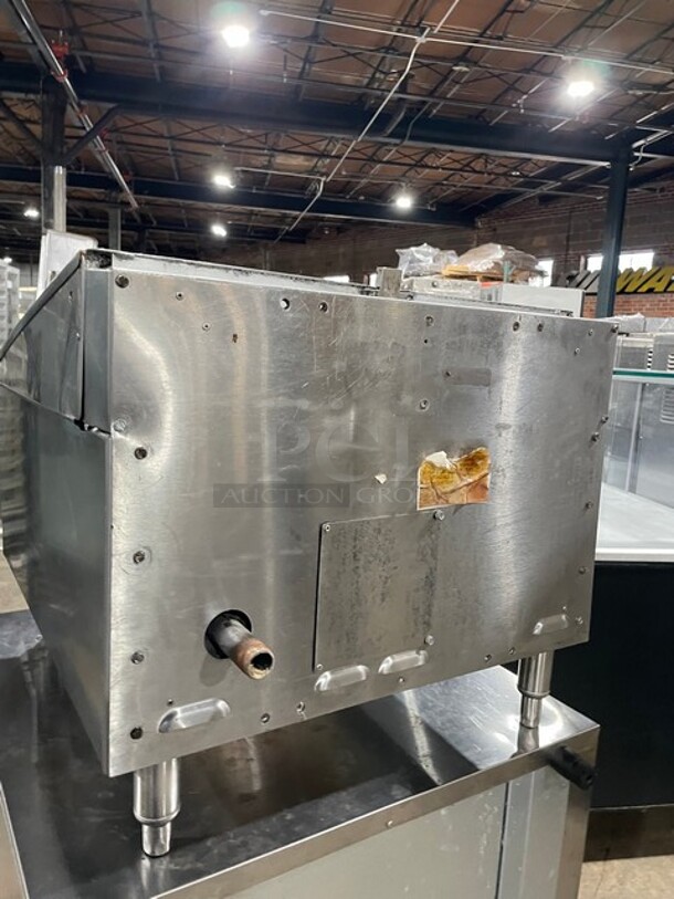 Keating Commercial Natural Gas Powered Countertop Mirror Shine Flat Griddle! All Stainless Steel! On Legs! Model: 24X30 SN: GG47067!  - Image 4 of 9
