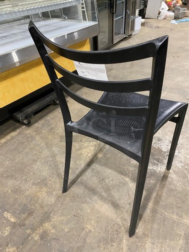 Black Poly Dining Chairs! 2x Your Bid! - Image 3 of 7
